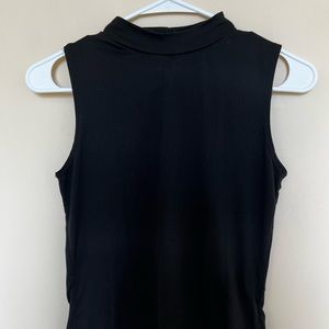 Mock neck black tank top